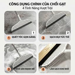 Cây gạt nước đa năng 3 trong 1 làm sạch hiệu quả, không bám lông tóc 105x30.5cm gdgs 2