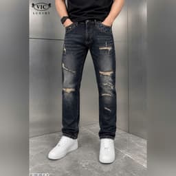 JEAN NAM CỰC CHẤT, RÁCH CÁ TÍNH, LÊN DÁNG CỰC ĐẸP, ĐI CHƠI HAY MẶC HÀNG NGÀY ĐỀU ĐẸP QJ-3282 1