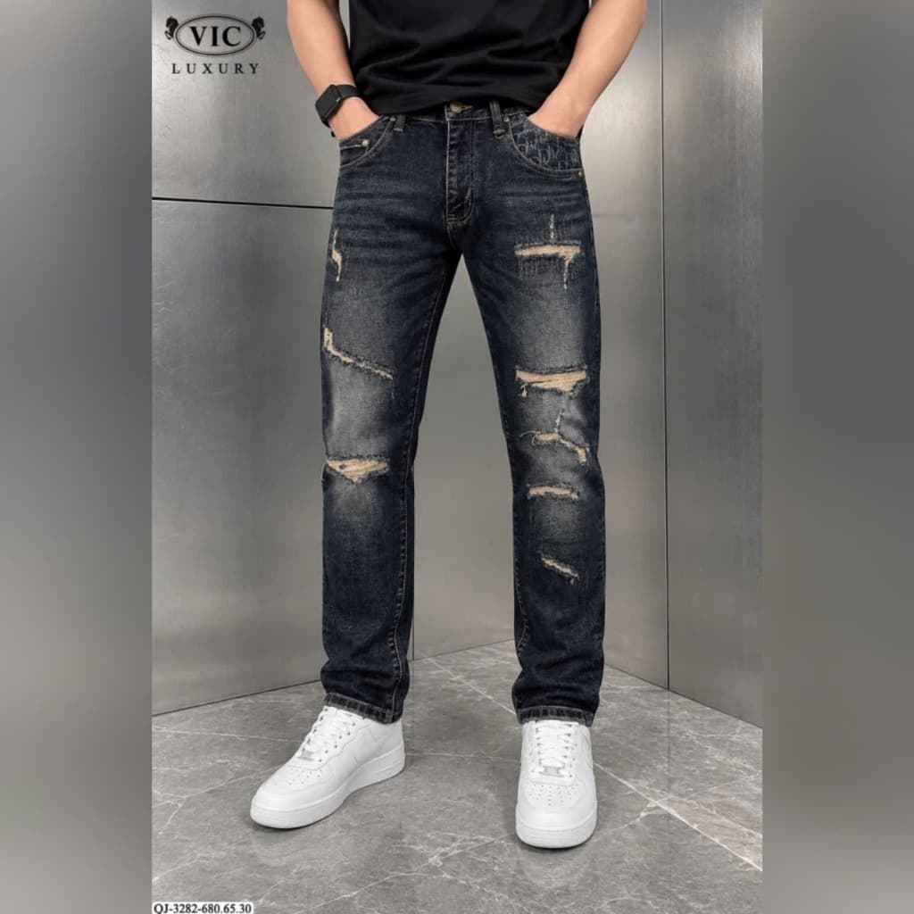 JEAN NAM CỰC CHẤT, RÁCH CÁ TÍNH, LÊN DÁNG CỰC ĐẸP, ĐI CHƠI HAY MẶC HÀNG NGÀY ĐỀU ĐẸP QJ-3282
