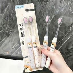 SET 2 BÀN CHẢI ĐÁNH RĂNG LÔNG MỀM HÌNH CÚN XINH XẮN, TIỆN DỤNG 3