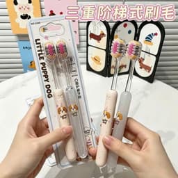SET 2 BÀN CHẢI ĐÁNH RĂNG LÔNG MỀM HÌNH CÚN XINH XẮN, TIỆN DỤNG 5