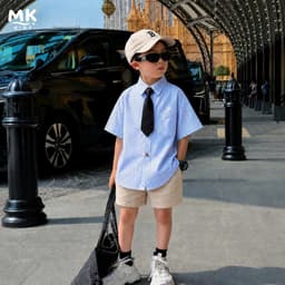 Quần Short Đũi Bé Trai Coco MK Kids Màu Be Lưng Thun Form Ngắn Trên Gối Mềm Mát Thoáng Khí Mùa Hè 2-10 Tuổi 6