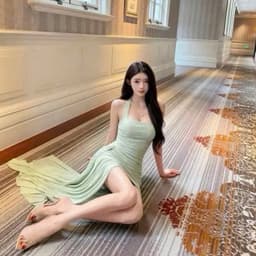 Đầm Maxi Body Cổ Yếm Nhún Eo Xẻ Tà Dáng Dài Tôn Dáng Váy Đi Biển Đi Tiệc Sang Chảnh 7