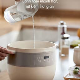Nồi Nấu Chậm Bear DDZ-B25Q3, 2.5L 400W, 5 Thố Sứ, Chưng Cách Thủy, Nấu Cháo, Hầm, Chè, Hàng Chính Hãng 9
