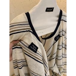 𝑨𝒏𝒏 𝑺𝒕𝒖𝒅𝒊𝒐 𝐖𝐆𝐖𝐄/ Áo Thun Giấy Dài Tay Phối Kẻ Sọc EN.EN 10767, Áo Thun Tay Dài Nữ Form Rộng Hàn Quốc 4