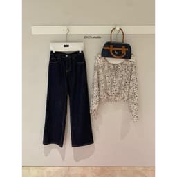 [SẴN] 𝑻𝒉𝒆𝑴𝒂𝒚 x 𝐖𝐆𝐖𝐄/ Quần Jean Suông EN.EN 10767, Quần Jean Nữ Ống Rộng Lưng Cao Tôn Dáng Dài 102cm 2
