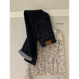 [SẴN] 𝑻𝒉𝒆𝑴𝒂𝒚 x 𝐖𝐆𝐖𝐄/ Quần Jean Suông EN.EN 10767, Quần Jean Nữ Ống Rộng Lưng Cao Tôn Dáng Dài 102cm 5