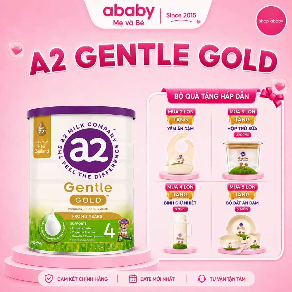 [SALE CẮT MÃ DATE 12/2027] Sữa A2 Milk Gentle Gold Úc 800g