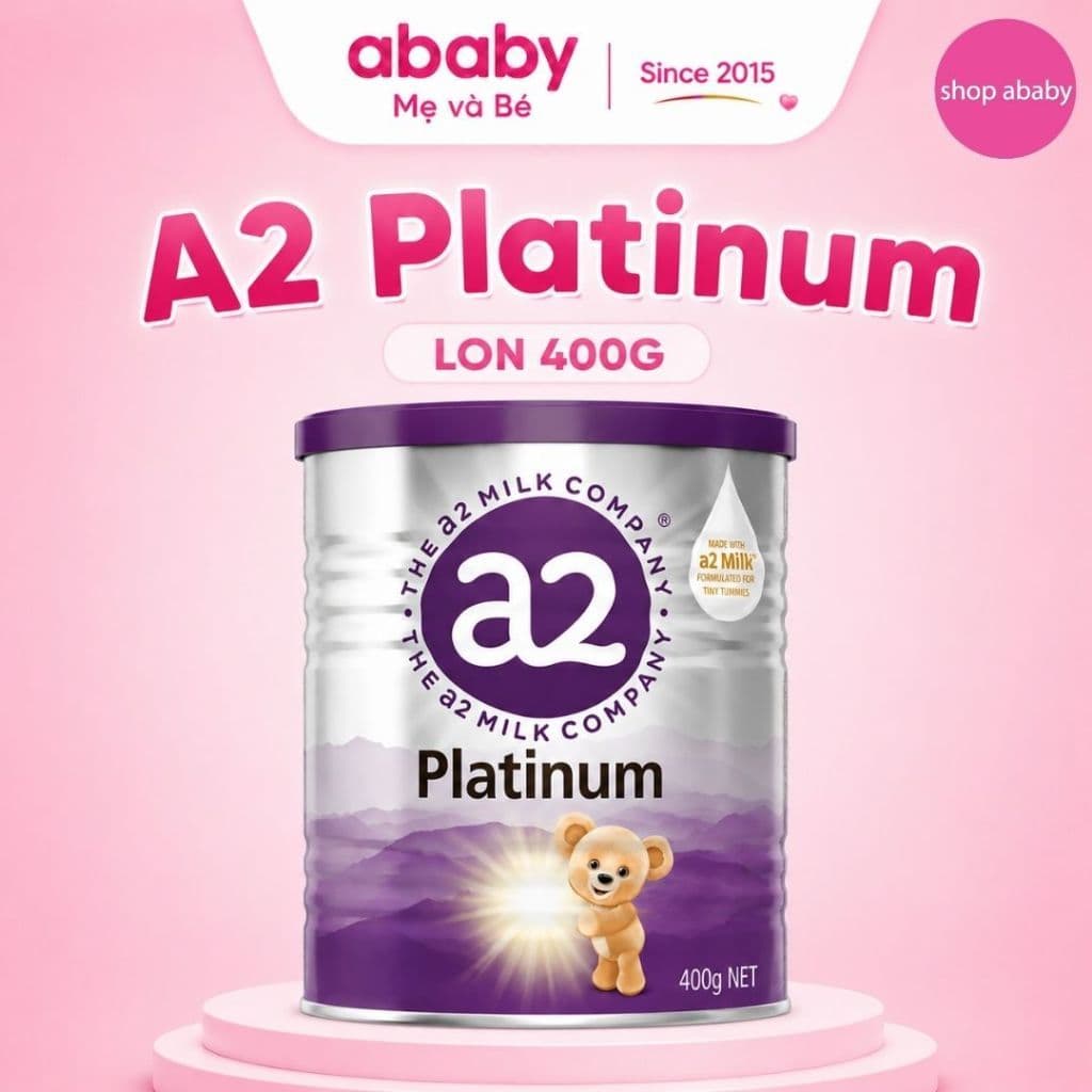 [Date 2028] Lon bé 400g_ Sữa công thức tăng trưởng A2 Platinum