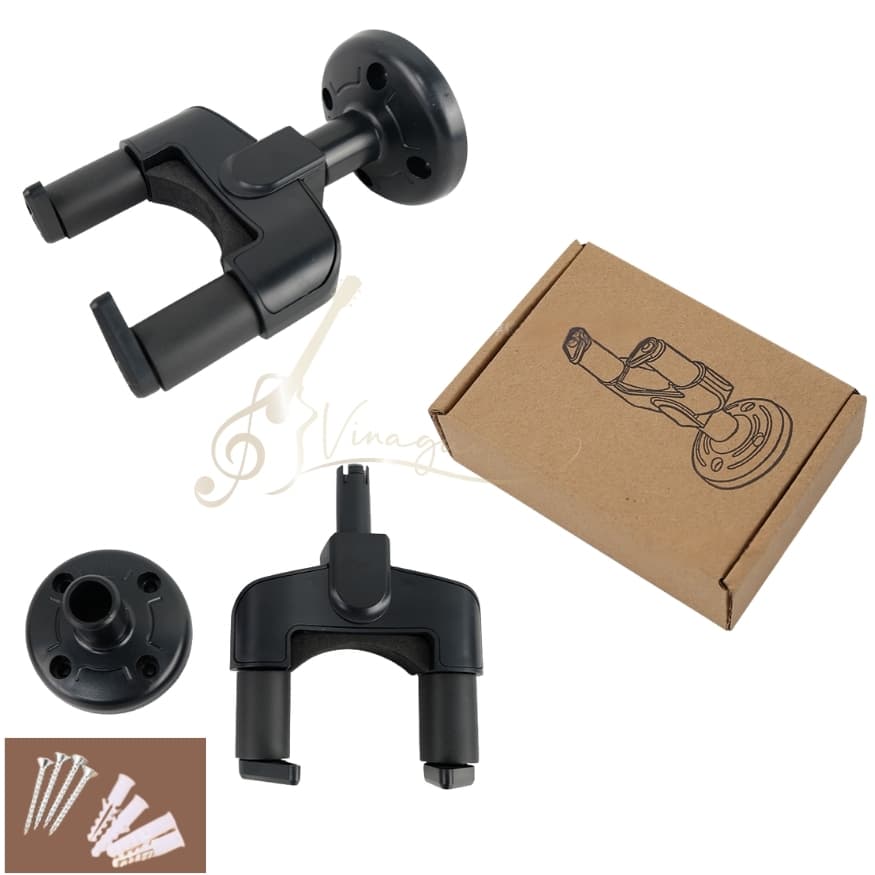 Móc Treo Đàn Guitar Ukulele Violin Chắc Chắn Có Gờ Chống Rơi Kèm Đủ Ốc Vít