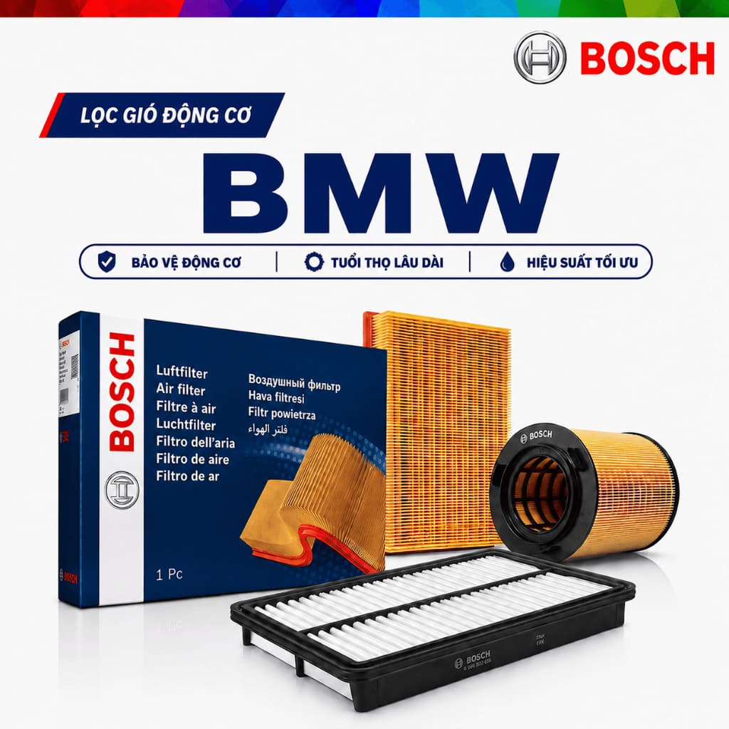[HỎA TỐC] Lọc Gió Động Cơ BOSCH xe BMW Chính Hãng Cho Ô Tô