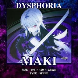 Lót chuột Gaming Kính DYSPHORIA MAKI Glass Mouse Pad - Bề mặt Control vừa - Mouseglass - Có lớp phủ 1