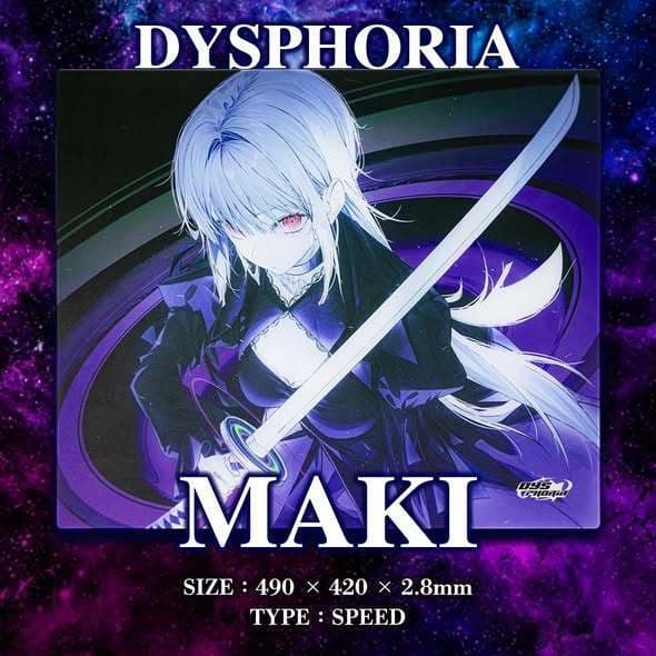 Lót chuột Gaming Kính DYSPHORIA MAKI Glass Mouse Pad - Bề mặt Control vừa - Mouseglass - Có lớp phủ