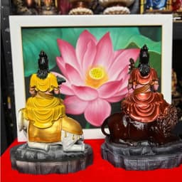 BỘ TƯỢNG VĂN THÙ SƯ LỢI VÀ PHỔ HIỀN BỒ TÁT , IN 3D CAO 25 CM 4