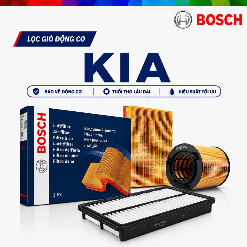 [HỎA TỐC] Lọc Gió Động Cơ BOSCH xe KIA Chính Hãng Cho Ô Tô