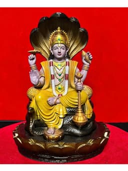 Tượng Thần Vishnu ấn độ giáo , in 3D , cao 18 cm 5