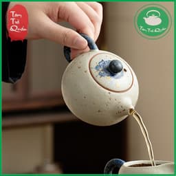 Ấm trà dáng tây thi gốm Đức Hóa họa tiết hồ điệp 220ml 4