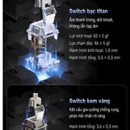 WEIKAV NUT87 DUAL 8K – NHÔM CNC, PIN 10.000mAh, 3 MODE 4