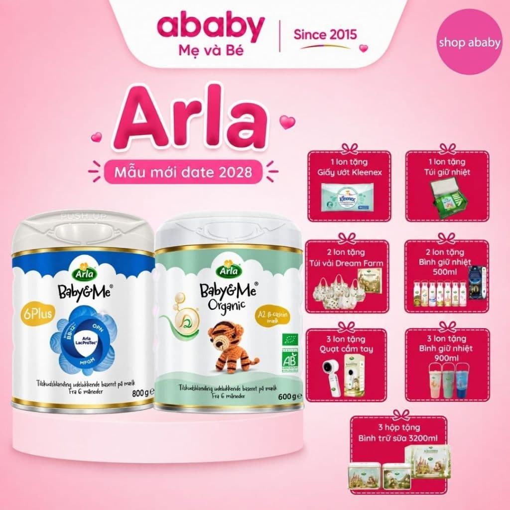 [DATE 2028] Sữa công thức Arla Baby&Me A2 HMO Đan Mạch