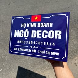 Biển số nhà MICA in theo yêu cầu - Độ dày 3ly - Tráng gương bề mặt - Tặng keo dán 2 mặt 1