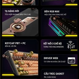 [Chính Hãng Xuất VAT] Bàn Phím Cơ Keychron Z1 Max Wireless RGB 3 Mode Nhôm CNC Có Màn Hình 3