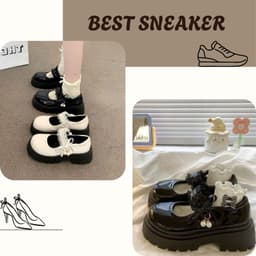 Giày Đốc Đinh Nữ, Giày Nữ 2 Màu Đế Cao 5cm Dễ Phối Đồ N51. 9