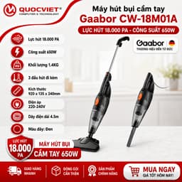 Máy Hút Bụi Cầm Tay Gaabor CW-18M01A 18000Pa 650W | Hệ Thống Lọc 3 Lớp, 3 Đầu Hút 1