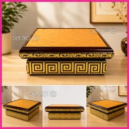 Đôn Kê Tượng Phật cao 7cm, Tượng Phong Thủy Hình Vuông – Đế Kê Tượng Trang Trí Bàn Thờ Nhiều Kích Thước 4