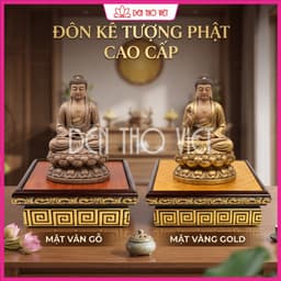 Đôn Kê Tượng Phật cao 7cm, Tượng Phong Thủy Hình Vuông – Đế Kê Tượng Trang Trí Bàn Thờ Nhiều Kích Thước 9