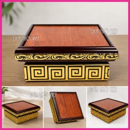 Đôn Kê Tượng Phật cao 7cm, Tượng Phong Thủy Hình Vuông – Đế Kê Tượng Trang Trí Bàn Thờ Nhiều Kích Thước 3