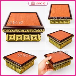 Đôn Kê Tượng Phật cao 7cm, Tượng Phong Thủy Hình Vuông – Đế Kê Tượng Trang Trí Bàn Thờ Nhiều Kích Thước 5