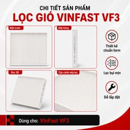 Màng Lọc Gió Điều Hoà Ô Tô Vinfast VF3 , Lọc Gió Ô Tô Cao Cấp VinFast Thế Hệ Mới 6