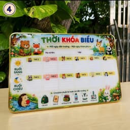 BẢNG THỜI KHÓA BIỂU HOT 2026 ĐỂ BÀN 20x30CM CHO BÉ – MICA TRÁNG GƯƠNG | TẶNG BÚT VIẾT XÓA 4