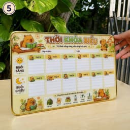 BẢNG THỜI KHÓA BIỂU HOT 2026 ĐỂ BÀN 20x30CM CHO BÉ – MICA TRÁNG GƯƠNG | TẶNG BÚT VIẾT XÓA 3