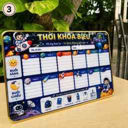 BẢNG THỜI KHÓA BIỂU HOT 2026 ĐỂ BÀN 20x30CM CHO BÉ – MICA TRÁNG GƯƠNG | TẶNG BÚT VIẾT XÓA 5
