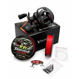 Máy Ngang Viking  VK II & Dây PE Snakehead 100m Bảo hành 15 ngày  , Tặng kèm cá sắt Bướm , Phụ Kiện, Leader , 2