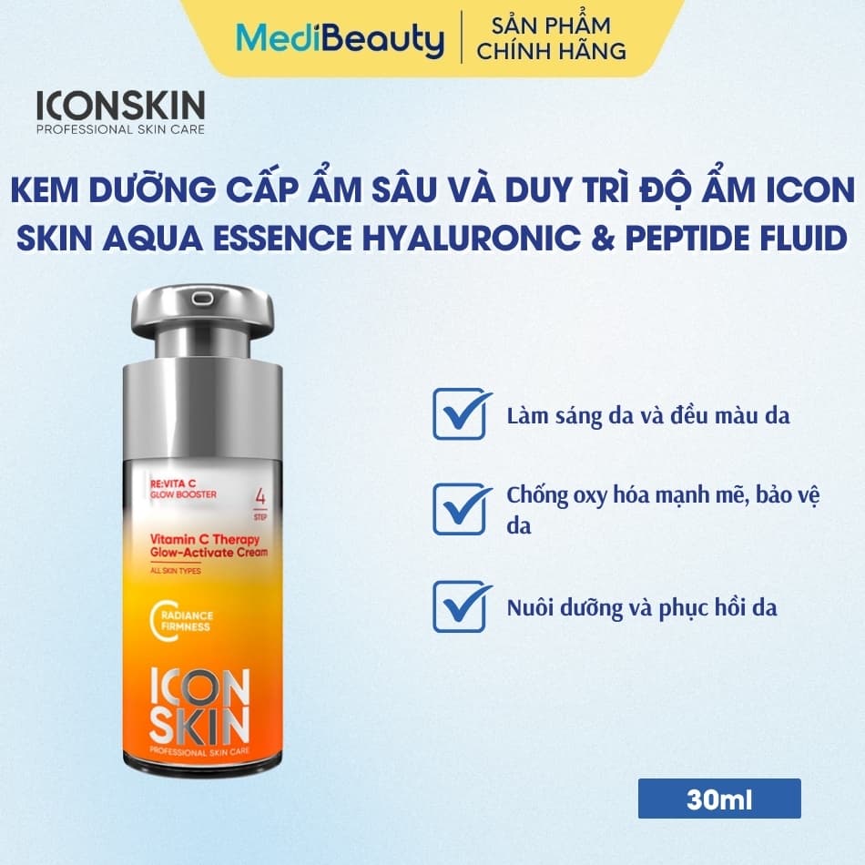 Kem dưỡng làm sáng da Icon Skin Vitamin C Therapy Glow-Active Cream