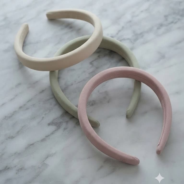 Cài Tóc Nữ MOLLYHAIR Bản Tròn Bọc Vải Nhung Mịn Thiết Kế Cao Cấp - Cài Tóc Êm Ái, Xinh Xắn, Không Gây Đau Đầu