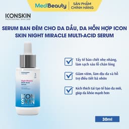 Serum ban đêm cho da dầu, da hỗn hợp Icon Skin Night Miracle Multi-Acid Serum 1