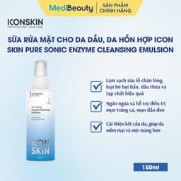 Sữa rửa mặt cho da dầu, da hỗn hợp Icon Skin Pure Sonic Enzyme Cleansing Emulsion 1