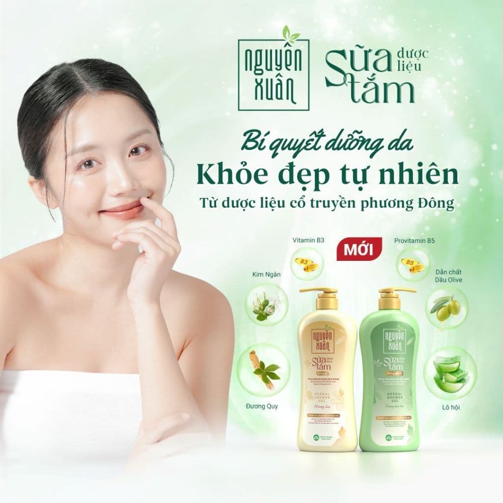 Sữa Tắm Dược Liệu Nguyên Xuân MOLLYHAIR Dưỡng Da Mềm Mịn Tự Nhiên Từ Thảo Dược, Giúp Làn Da Khỏe Đẹp, Tỏa Sáng 370g