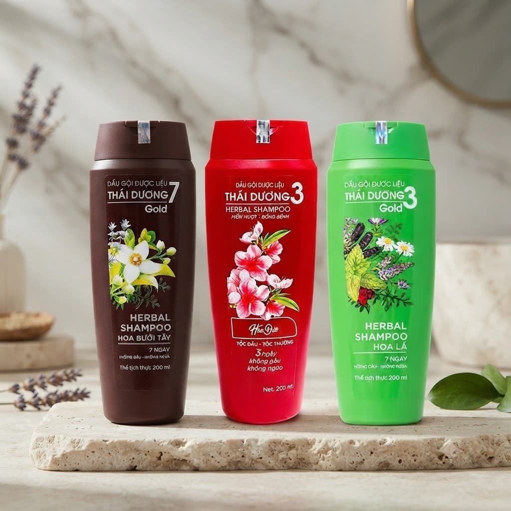 Gội Dược Liệu Thái Dương MOLLYHAIR Chính Hãng - Giải Pháp Phục Hồi Tóc Hư Tổn, Giảm Ngứa Và Kích Thích Mọc Tóc 200ml
