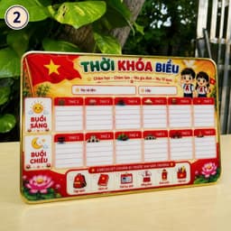 BẢNG THỜI KHÓA BIỂU HOT 2026 ĐỂ BÀN 20x30CM CHO BÉ – MICA TRÁNG GƯƠNG | TẶNG BÚT VIẾT XÓA 6