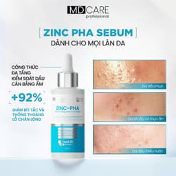 Serum MD CARE ZINC PHA Sebum Regulation Complex Kiểm Soát Dầu, Giúp Đều Màu, Dưỡng Sáng 2