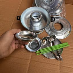 Đồ chơi nấu ăn bằng nhôm 28 chi tiết, bộ nồi bếp mini bằng nhôm cho bé tập nấu ăn Smart Baby 5