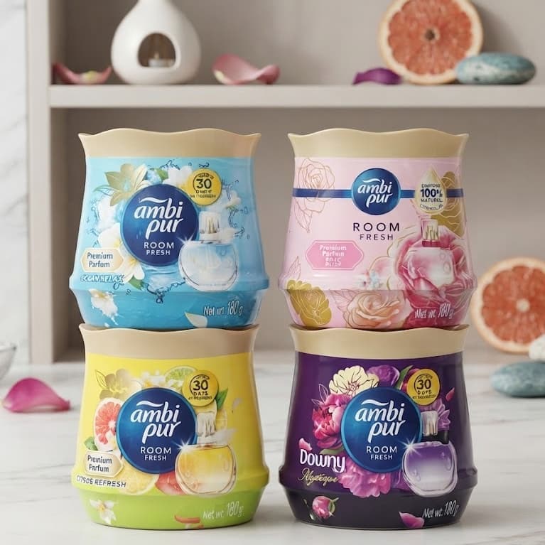 Sáp Thơm Ambi Pur MOLLYHAIR - Giải Pháp Khử Mùi Và Làm Thơm Phòng Tự Nhiên, Đa Dạng Mùi Hương Cho Không Gian Sống 180g