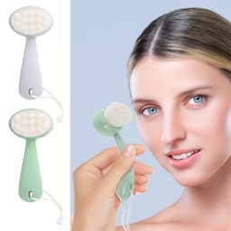 Bàn Chải Rửa Mặt MOLLYHAIR Cầm Tay Cao Cấp - Lông Silicon Mềm Mại, Tẩy Tế Bào Chết, Massage Mặt Sạch Sâu Lỗ Chân Lông 2