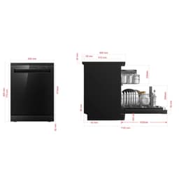 Máy Rửa Bát Eurosun SMS82EU88GB 16 Bộ Độc Lập Inverter BLDC Sấy Khí Tươi UV Diệt Khuẩn Chính Hãng 5