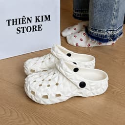 Dép Sục Đi Mưa Nam Nữ Quai Hậu Nhựa EVA Không Thấm Nước Đế Thấp 3cm Sầu Riêng SH8 7