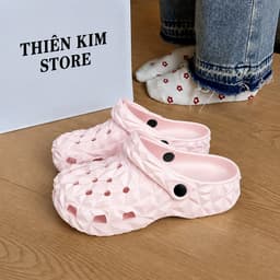 Dép Sục Đi Mưa Nam Nữ Quai Hậu Nhựa EVA Không Thấm Nước Đế Thấp 3cm Sầu Riêng SH8 5